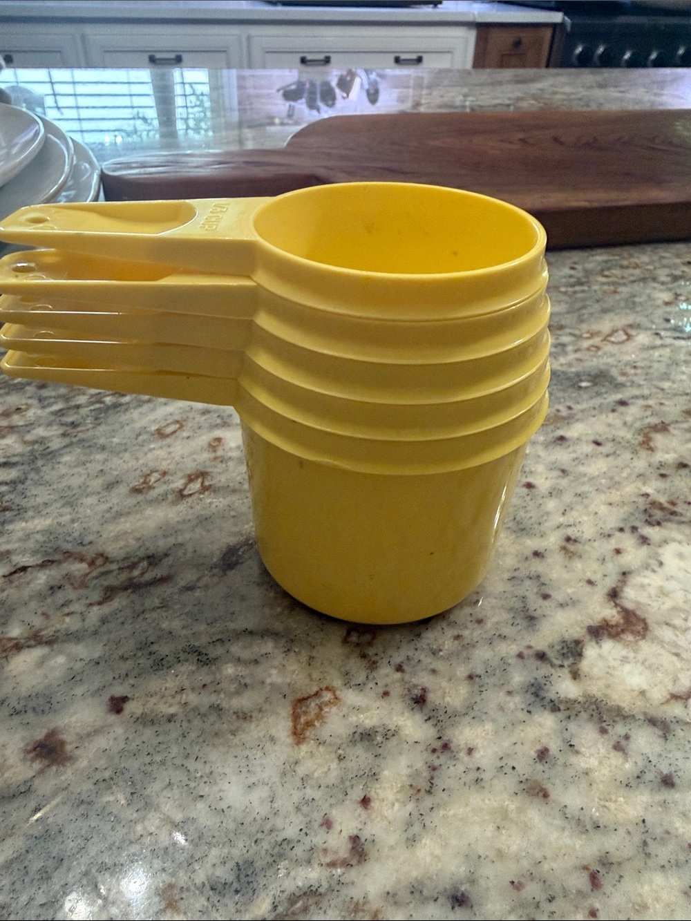 Tupperware Yellow Stackable Measuring Cup Set - Picture 2 of 4